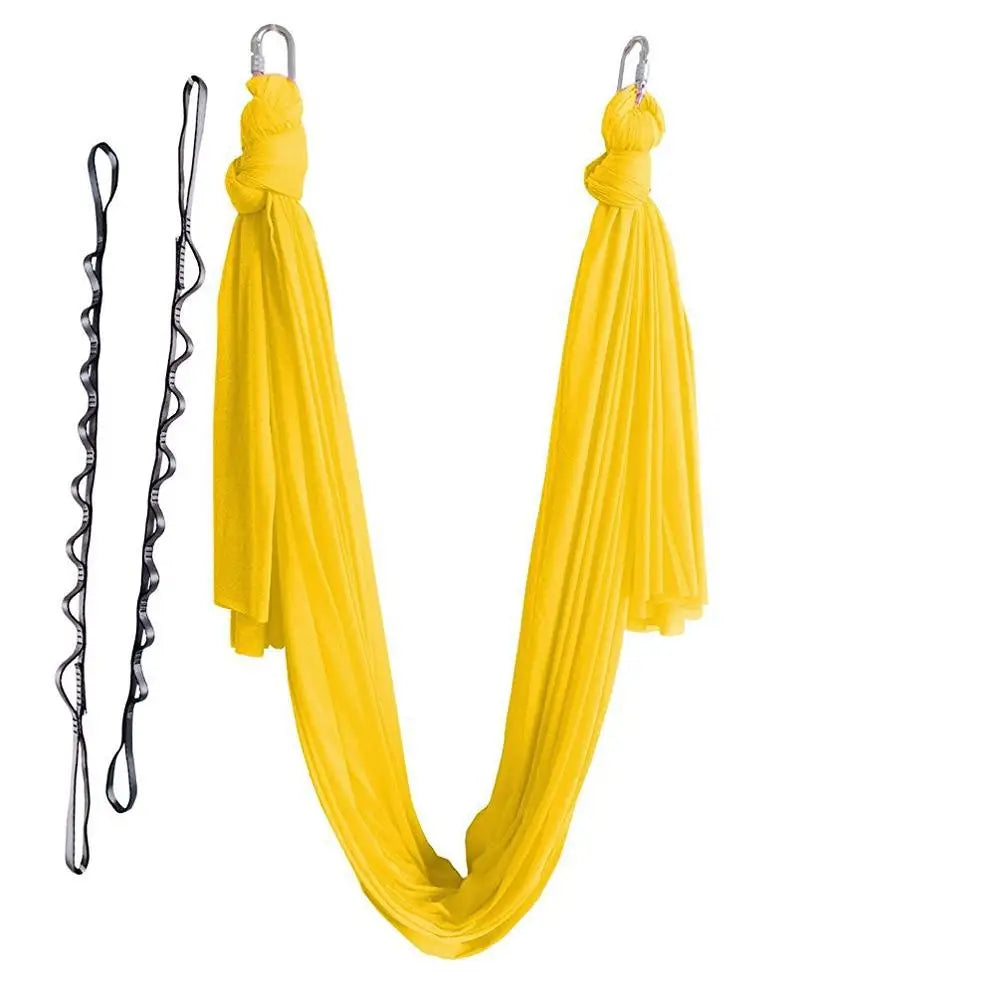 Elastic Stretch Fabric Hammock Full Set Anti-Gravity Aerial Yoga Hammock Fabric Fly Swing Trapeze Yoga Inversion Exercises