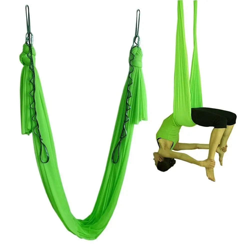Elastic Stretch Fabric Hammock Full Set Anti-Gravity Aerial Yoga Hammock Fabric Fly Swing Trapeze Yoga Inversion Exercises