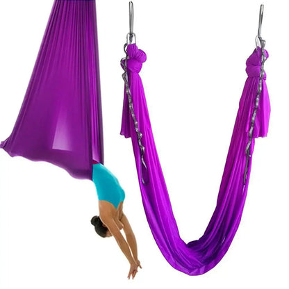 Elastic Stretch Fabric Hammock Full Set Anti-Gravity Aerial Yoga Hammock Fabric Fly Swing Trapeze Yoga Inversion Exercises