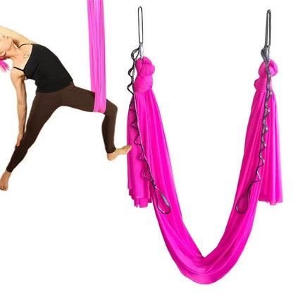 Elastic Stretch Fabric Hammock Full Set Anti-Gravity Aerial Yoga Hammock Fabric Fly Swing Trapeze Yoga Inversion Exercises